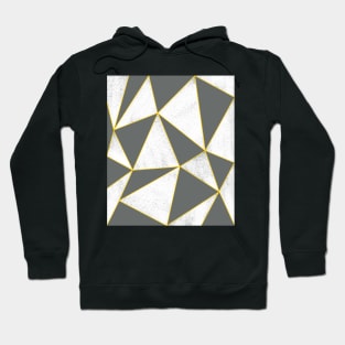 Abstract Geometric Grey Pattern Hoodie